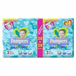 Pampers® Baby Dry - 56 Pannolini Pacco Doppio Misura 3 Midi 4-9 Kg