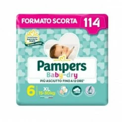 Pampers® Baby Dry Extralarge Taglia 6 (15-30 Kg) - Confezione Da 114 Pannolini
