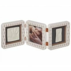 Baby Art My Baby Touch Copper Double Print Frame - Doppia Cornice Per Conservare La Foto E L' Impronta Del Bambino