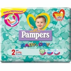 Pampers® Baby Dry - 31 Pannolini Mini Taglia 2 Da 3 A 6 Kg