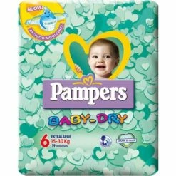 Pampers® Baby Dry - 19 Pannolini Extralarge Taglia 6 Da 15 A 30 Kg